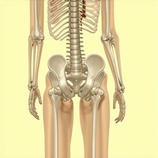 Diagram showing how a tilted pelvis leads to neck pain through spinal compensation.