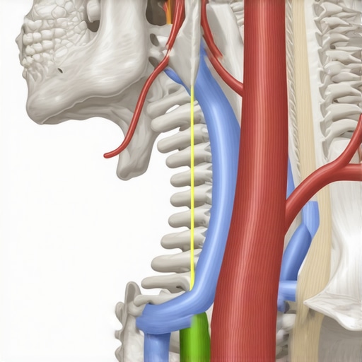 Diagram showing how the Atlas vertebra affects jaw alignment and muscle tension.