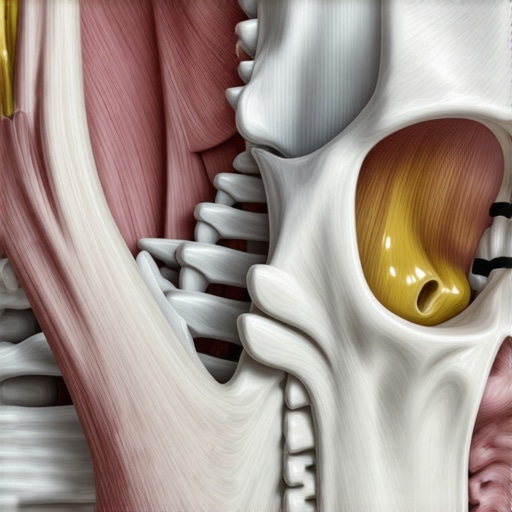Diagram showing how jaw tension affects the upper cervical spine and neck mobility.