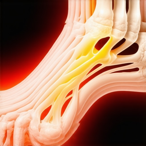 The Tripod Foot Alignment System Anatomical diagram showing the tripod foot technique for spinal stability and back pain relief.