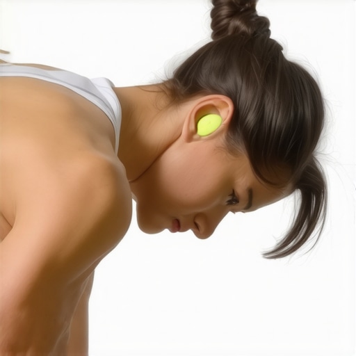 Person demonstrating how to use a tennis ball against a wall to relieve muscle tension under the shoulder blade.